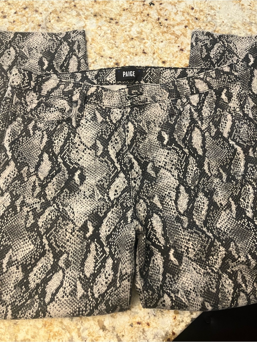 PAIGE Hoxton print snake skin pants